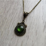Gorgeous Carved Bohemian Garnet Pendant NecklaceYA4293-1