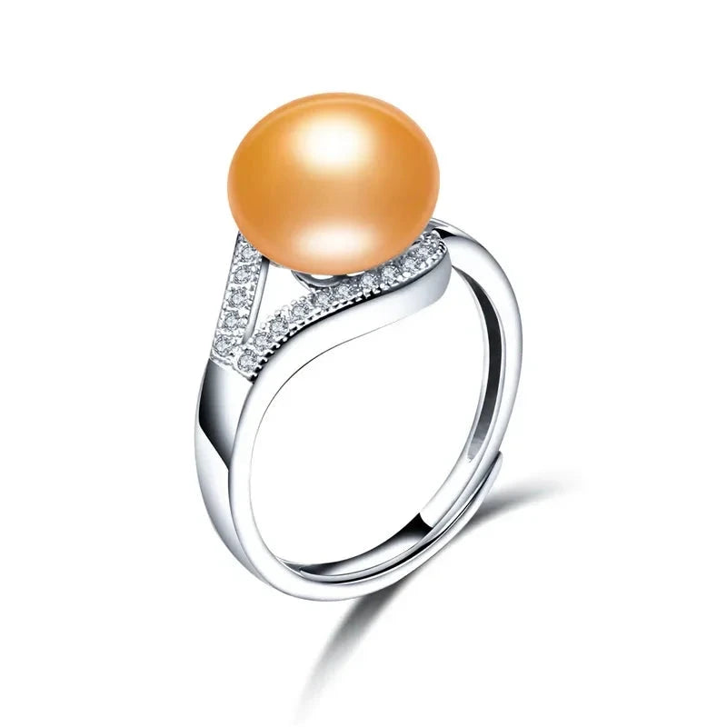 Natural Freshwater Pearl Adjustable Ring for WomenresizableGold