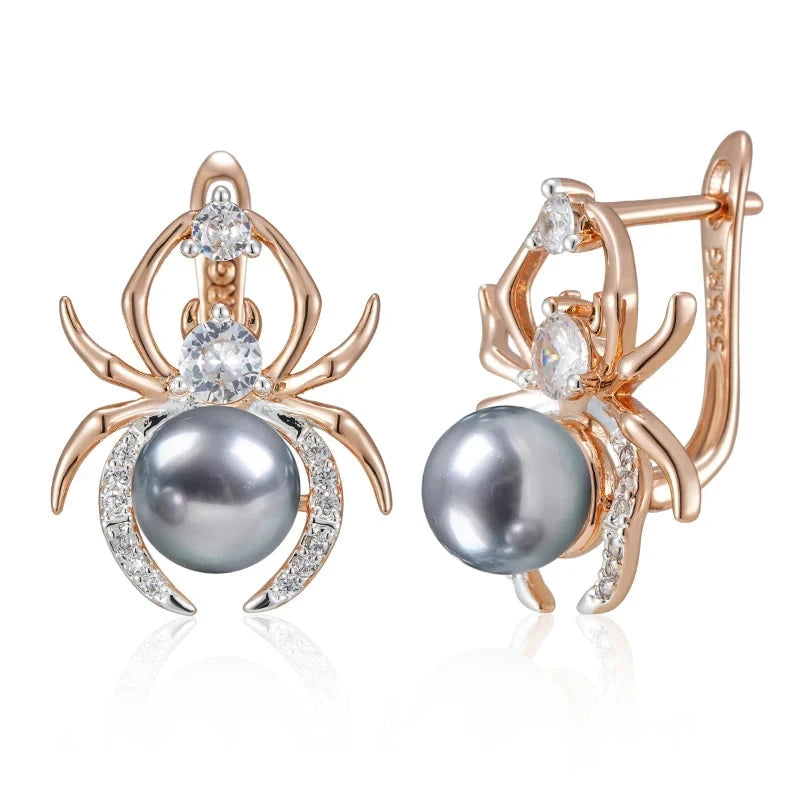 Spider 585 Rose Gold Color Earrings