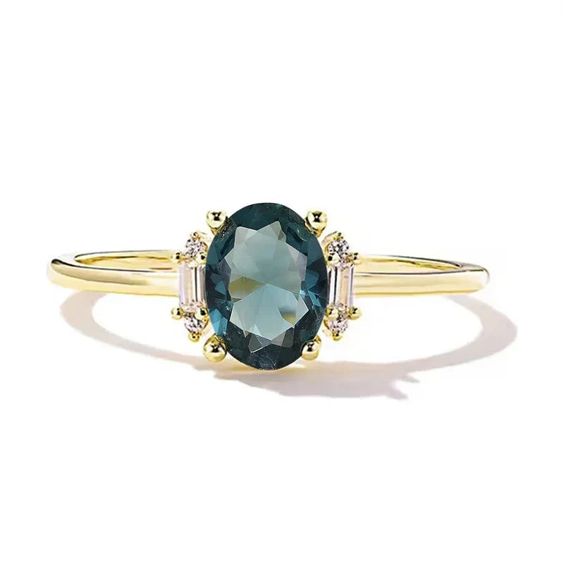 Luxury Oval Zirconia Ring for Women