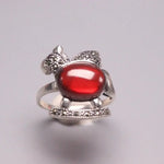 Genuine and Original Eternity Ring for Women Garnet Horse Ring