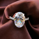 Luxury 5ct Topaz Finger Ring 925 Sterling Silver