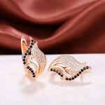 Dazzling CZ Hoop Earrings for Women – Bridal & Party StyleE2825