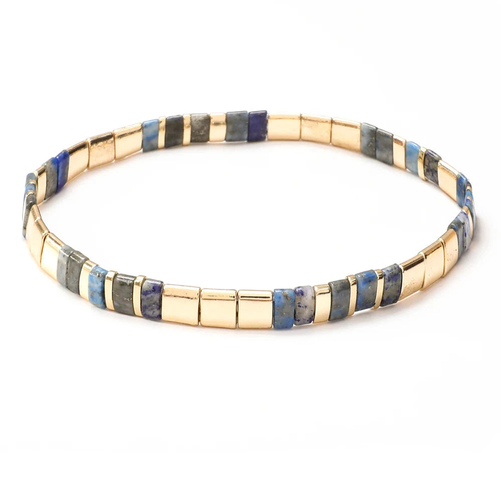 Colorful Miyuki Tile Beads BraceletXN296-1