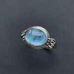 Natural Turquoise Rings 925 Sterling SilverAquamarineResizable