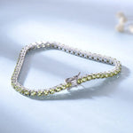 925 Sterling Silver Peridot Tennis Bracelet