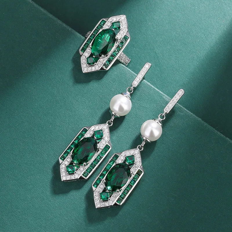 Dazzling Vintage Emerald1 Set