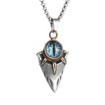 Retro Gothic Blue Evil Eye Protection Pendant Necklace