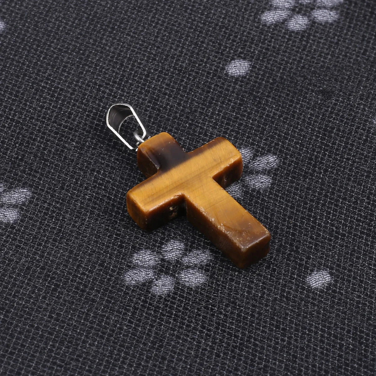 1pcs Fashion Natural Stone Pendant Only Cross