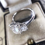 Huitan Luxury CZ Rings for Women – Silver, Gold, Two-ToneF17127