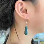 Natural Stone Dangle Earrings For Women Drop Pendant Apatite Speckled Stone Stainless Steel Earrings Wedding Jewelry WholesaleApatite