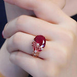 Rose Gold Luxury Ruby RingRing