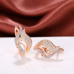 Dazzling CZ Hoop Earrings for Women – Bridal & Party StyleE2826