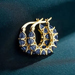 Brilliant Round Zirconia Hoop Earrings Circle Versatile LookE3638
