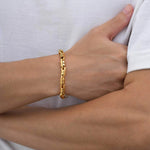 Gold Handmade Chain Bracelet – Men's Waterproof Jewelry