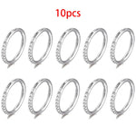 Opal Hinged Pitch Piercing10pcs Silver1.0x8mm