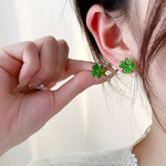 Clover Leaf Green Opal EarringsEarrings