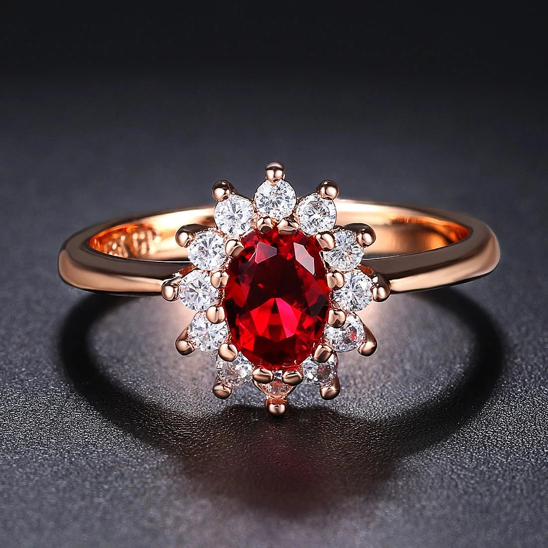 Princess Kate Blue Crystal Bridal Ring for WomenR1878