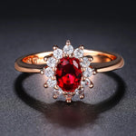 Princess Kate Blue Crystal Bridal Ring for WomenR1878