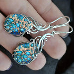 Vintage Earrings Imitation Turquoise Bohemian