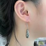 Natural Stone Dangle Earrings For Women Drop Pendant Apatite Speckled Stone Stainless Steel Earrings Wedding Jewelry WholesaleSpeckled Stone
