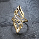 Hollow Out Modern Shaped Finger Ring for WomenQ6116