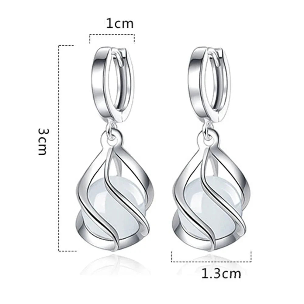925 Sterling Silver Women Earrings Pendant Fashion