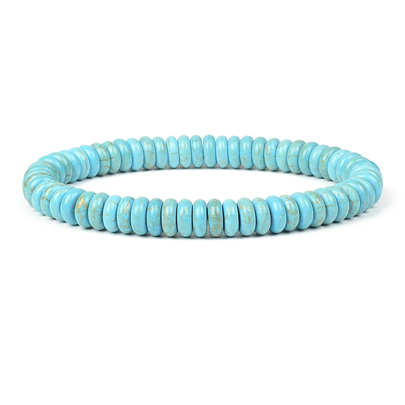 Various Shapes Blue Turquoise Bracelets