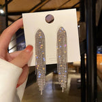 Trend Unique Design Elegant Delicate Zircon Butterfly Tassel EarringsED181-2