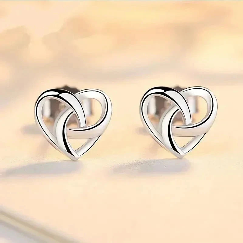 Elegant Chic Heart Ear Stud Wearable Earrings for WomenE2490