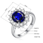 Aquamarine Birthstone Genuine S925 Silver Ring LuxurySapphire-L7