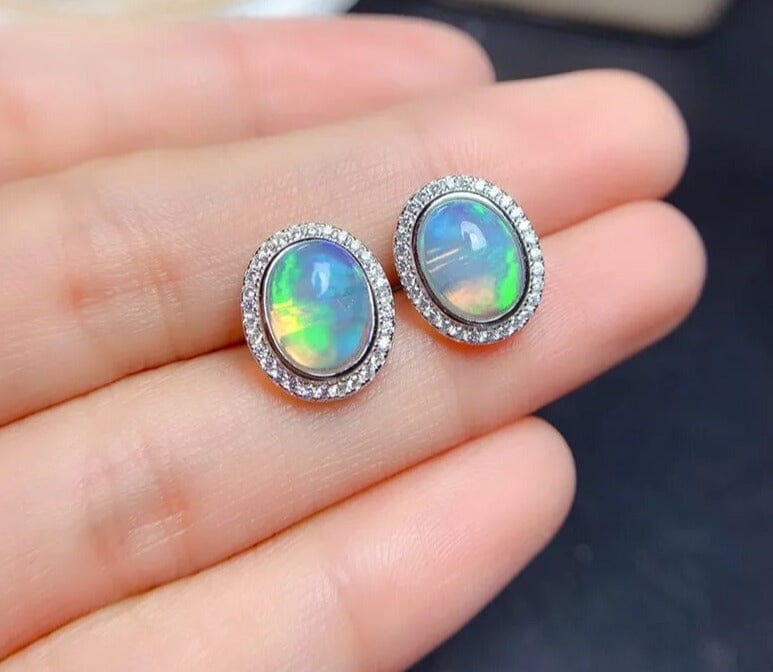 7*9MM Opal Ring, Necklace, Earring and Jewelry SetJewelry Sets