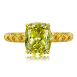 9*11mm Peridot Square Vintage 18K Gold Plated 925 Sterling Silver RingRing5
