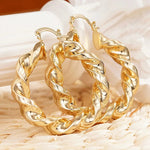 European and American Geometric Ring Earrings