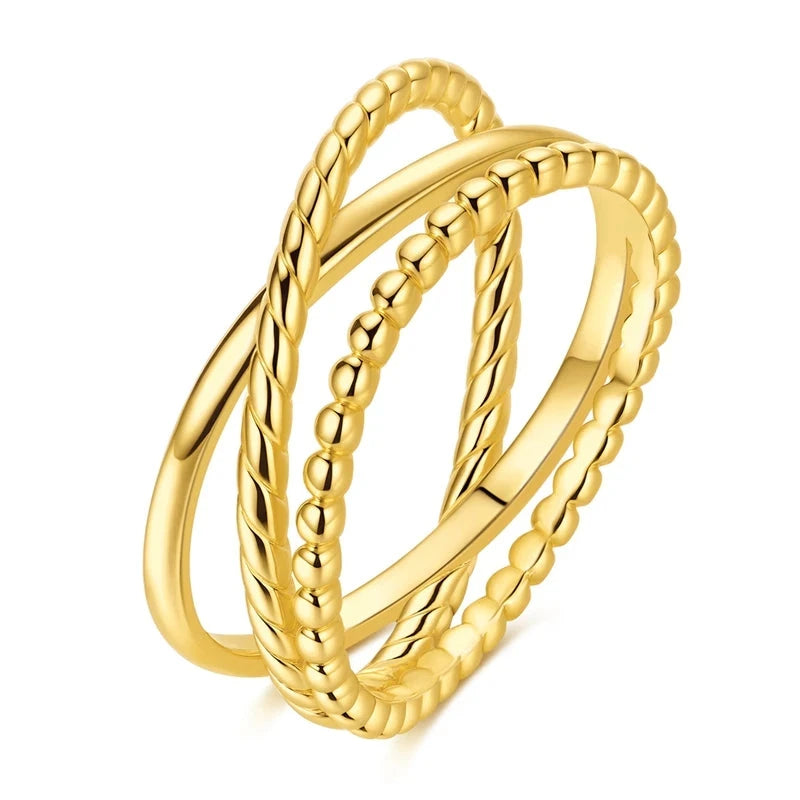 Gold Color 925 Sterling Silver Rings SparkingKTR084-GDCHINA