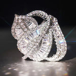 Charming Luxury Leaf Ring Lady Gorgeous Fashion9DJ138
