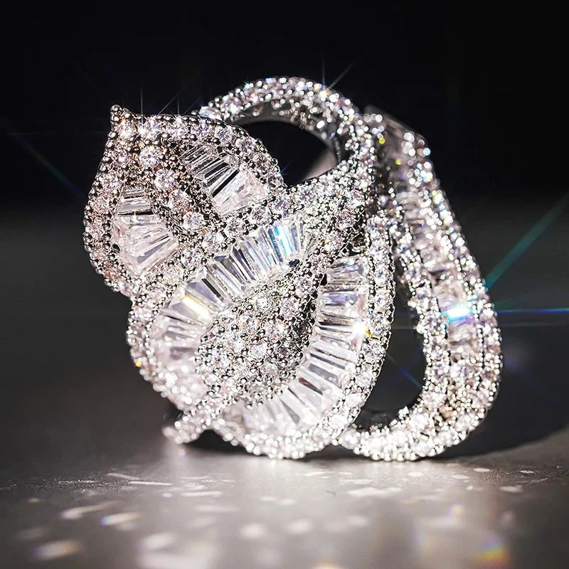 Charming Luxury Leaf Ring Lady Gorgeous Fashion9DJ138