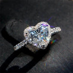 Crystal Water Drop Rings for WomenF630SILVER PLATED