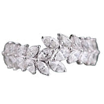 Leaf Design Cubic Zirconia Statement Ring for Women