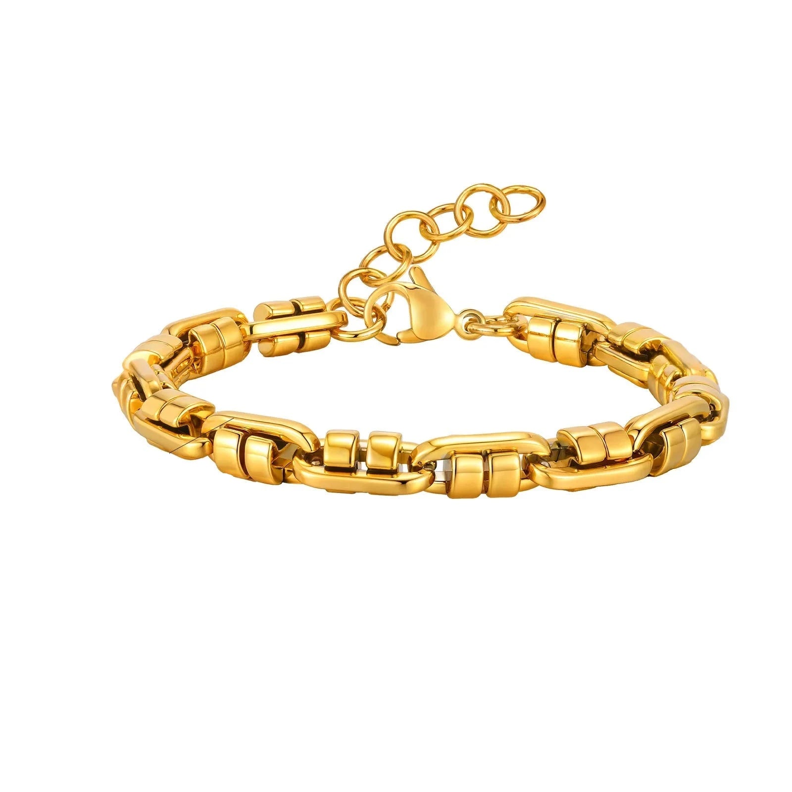 Gold Handmade Chain Bracelet – Men's Waterproof JewelryBR-2345G