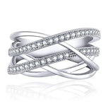 European-Style Multi-Layer Zircon Ring for Women