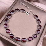 Natural Purple Teeth Garnet Women's Bracelet Ruby