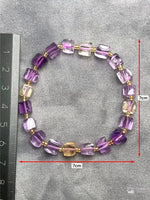 Natural Amethyst Citrine with shape cube bracelet