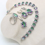Peridot Multi Colors 925 Silver Jewelry SetJewelry SetsRainbow 4pcs6