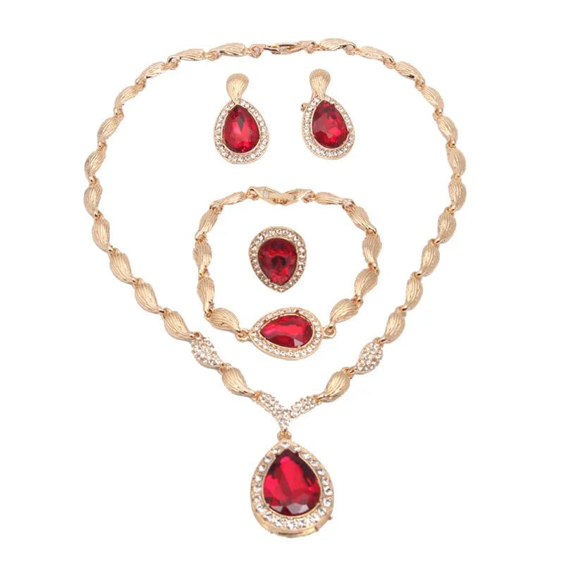 4-piece Drop Clavicle Chain Jewelry SetsJewelry Sets
