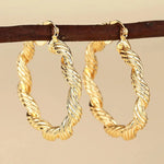 European and American Geometric Ring EarringsE4449