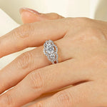 Rrjzz 14K Gold Plated Three Stone CZ Ring