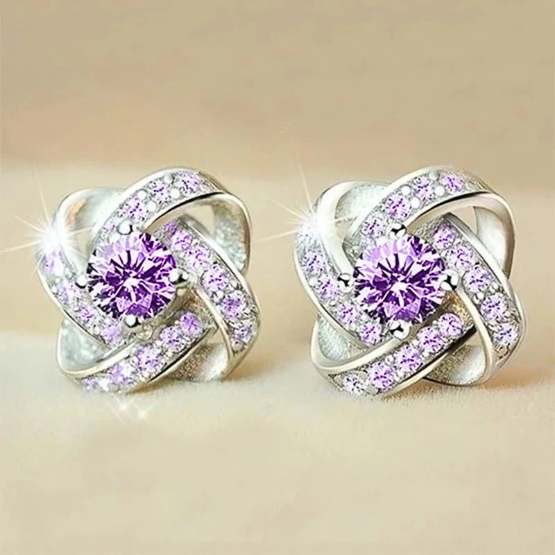 Huitan Delicate Design Stud Earrings Women