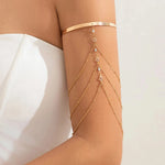 Boho Crystal Pendant Cuff Open Bangles