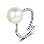 Romantic Simple Round Pearl RingSILVERresizable